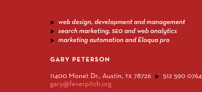 Gary Peterson - Web Management and Search Marketing